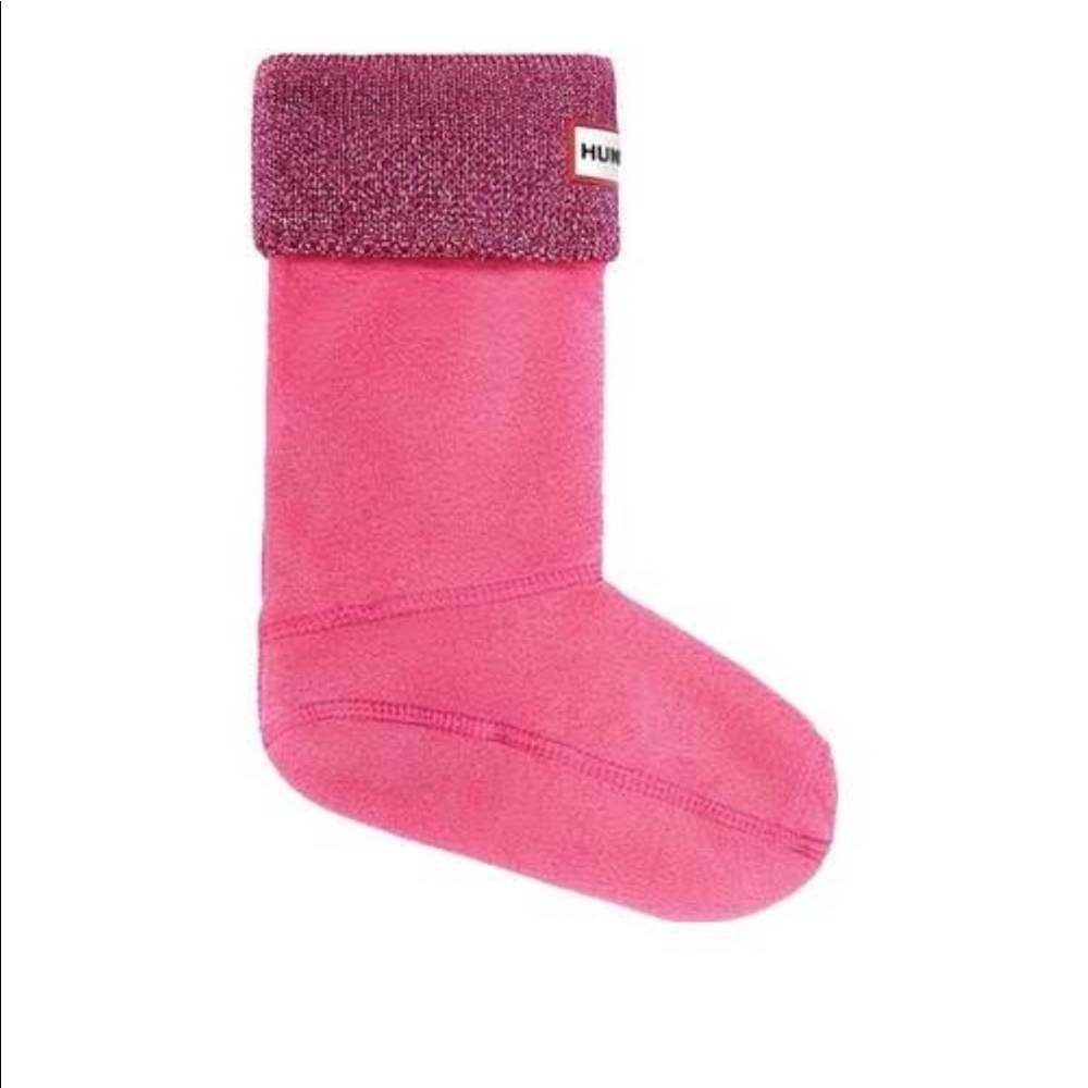 Kids Hunter Glitter Boot Socks, Size XL Pink